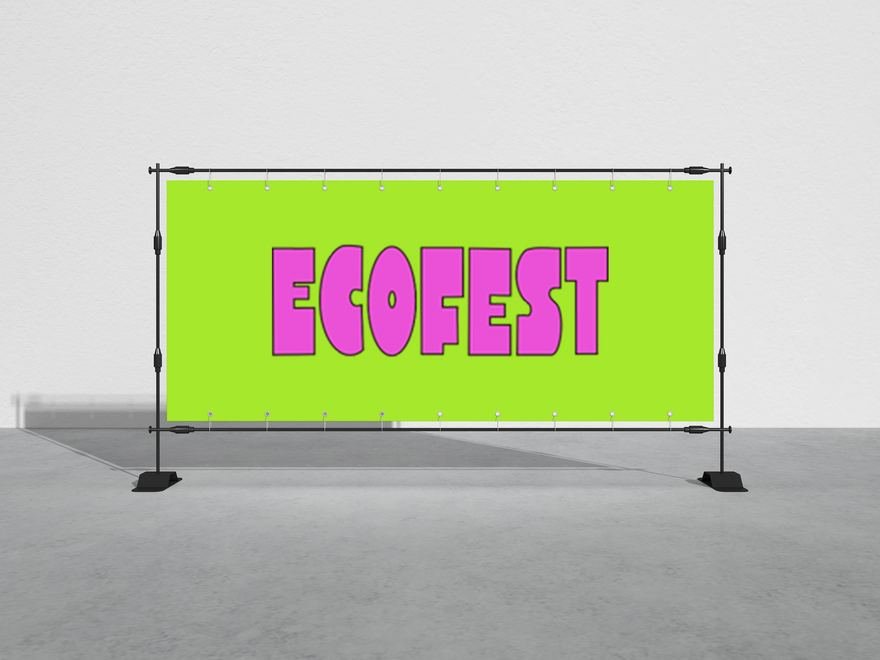 Mockup backdrop banner Ecofest